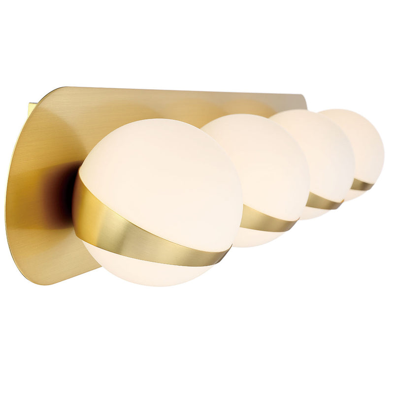 Rovigo Vanity Light 4 Lights Brushed Gold By Lib And Co Side View