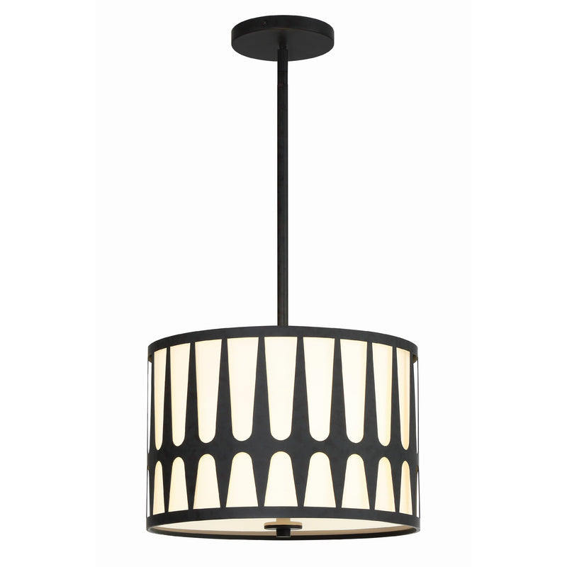 Royston Drum Pendant 15'' Black