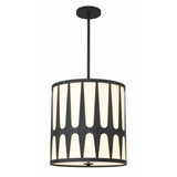 Royston Drum Pendant 17'' Black