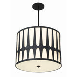 Royston Drum Pendant 24'' Black