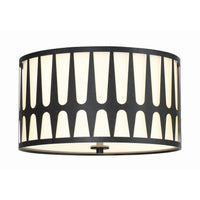 Royston Flush Mount 18'' Black