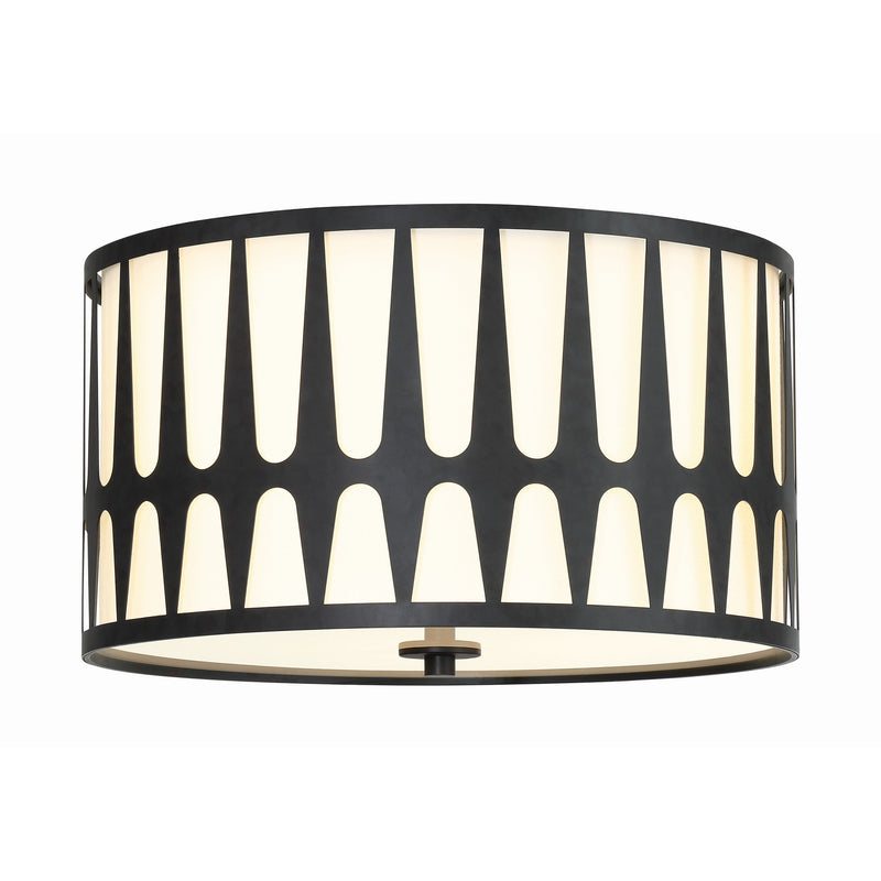 Royston Flush Mount 18'' Black