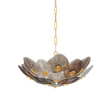 Rubellite Chandelier - 4 Light in Vintage Gold Leaf by Corbett