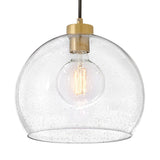 Rumi Single Light Pendant - Medium, Lacquered Brass