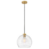 Rumi Single Light Pendant - Medium, Lacquered Brass