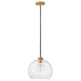 Rumi Single Light Pendant - Medium, Lacquered Brass