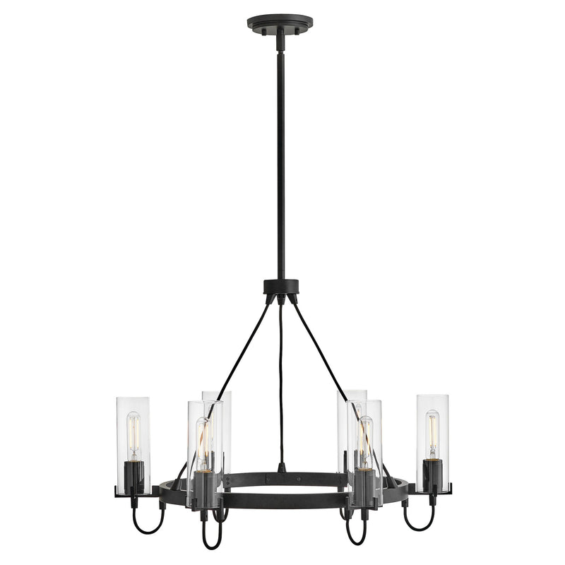 Ryden Medium Chandelier - Black - by Hinkley