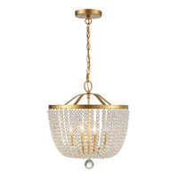 Rylee Chandelier 16.5'' Antique Gold Clear