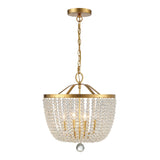 Rylee Chandelier 16.5'' Antique Gold Clear