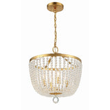Rylee Chandelier 16.5'' Antique Gold Clear