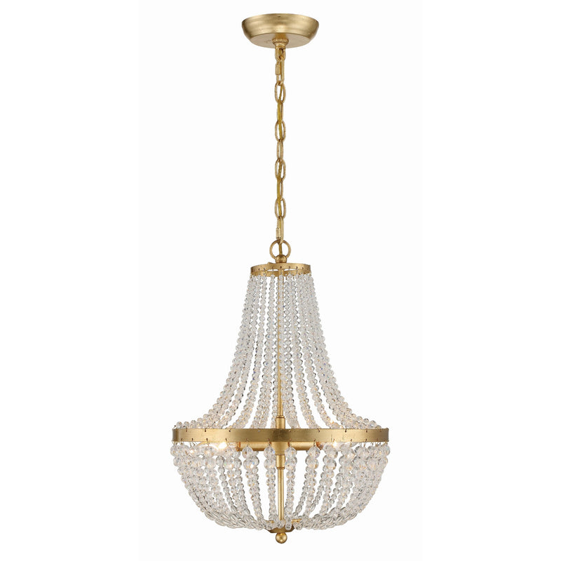 Rylee Empire Chandelier 14" Antique Gold