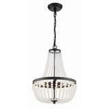 Rylee Empire Chandelier 14" Matte Black