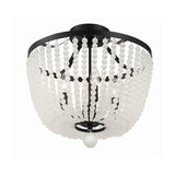Rylee Semi-Flush Mount 16.5'' Matte Black Frosted