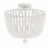 Rylee Semi-Flush Mount 16.5'' Matte White White Wood