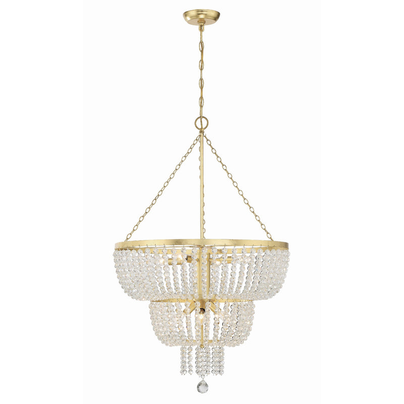Rylee Tiered Chandelier 24.75" Antique Gold