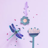 Sapphire Dragonfly Wall Art, styled in an interior