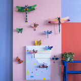 Sapphire Dragonfly Wall Art, styled in an interior