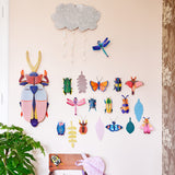 Sapphire Dragonfly Wall Art, styled in an interior