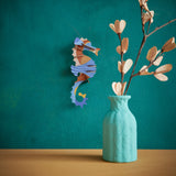 Blue Ringlet Seahorse Wall Art, styled in an interior