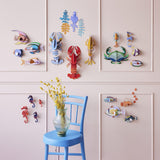 Blue Ringlet Seahorse Wall Art, styled in an interior