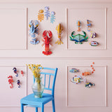 Blue Ringlet Seahorse Wall Art, styled in an interior