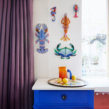 Blue Ringlet Seahorse Wall Art, styled in an interior