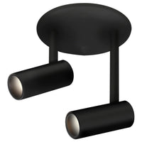 Black Downey 2-in 2-Head Semi-Flush Mount By Kuzco