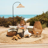 Sisine Table Lamp - beside the floor lamp on a beach