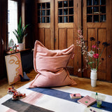 Original Slim Teddy Bean Bag - Cheeky Pink, in a living room