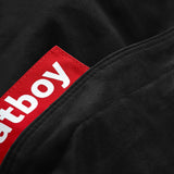 Slim Velvet Bean Bag - Black velvet detail