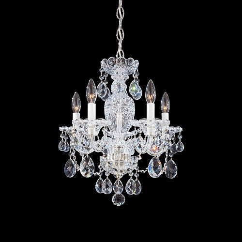 STERLING CHANDELIER BY SCHONBEK, SIZE: SMALL, FINISH: POLISHED SILVER, | CASA DI LUCE LIGHTING