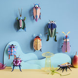 Striped Wing Beetle Wall Art, styled in an interior