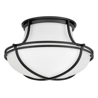 Saddler Medium Flush Mount - Black - by Hinkley