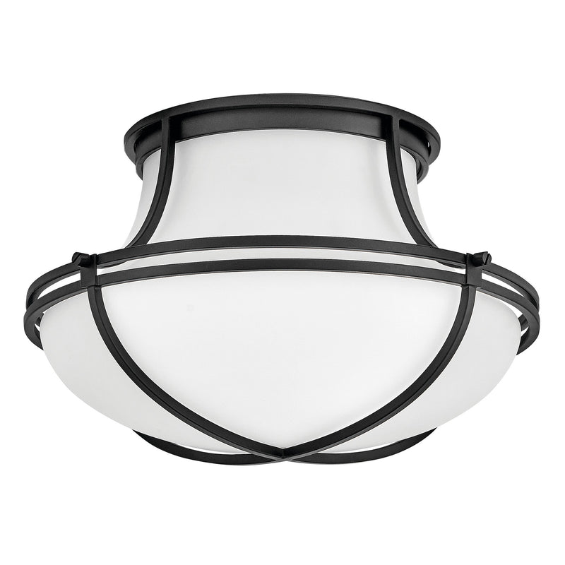Saddler Medium Flush Mount - Black - by Hinkley