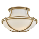 Saddler Medium Flush Mount - Heritage Brass - by Hinkley