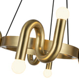 Sadie Chandelier Brushed Gold By Alora Detailed View
