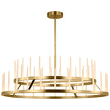 Sagrada Two-Tier Chandelier Medium Hand Rubbed Antique Brass By Visual Comfort Modern 