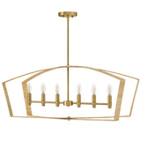 Sammi Linear Suspension Lacquered Brass By Lark Living - Front View