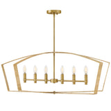 Sammi Linear Suspension Lacquered Brass By Lark Living - Side View1