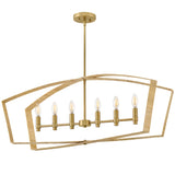 Sammi Linear Suspension Lacquered Brass By Lark Living - Side View3