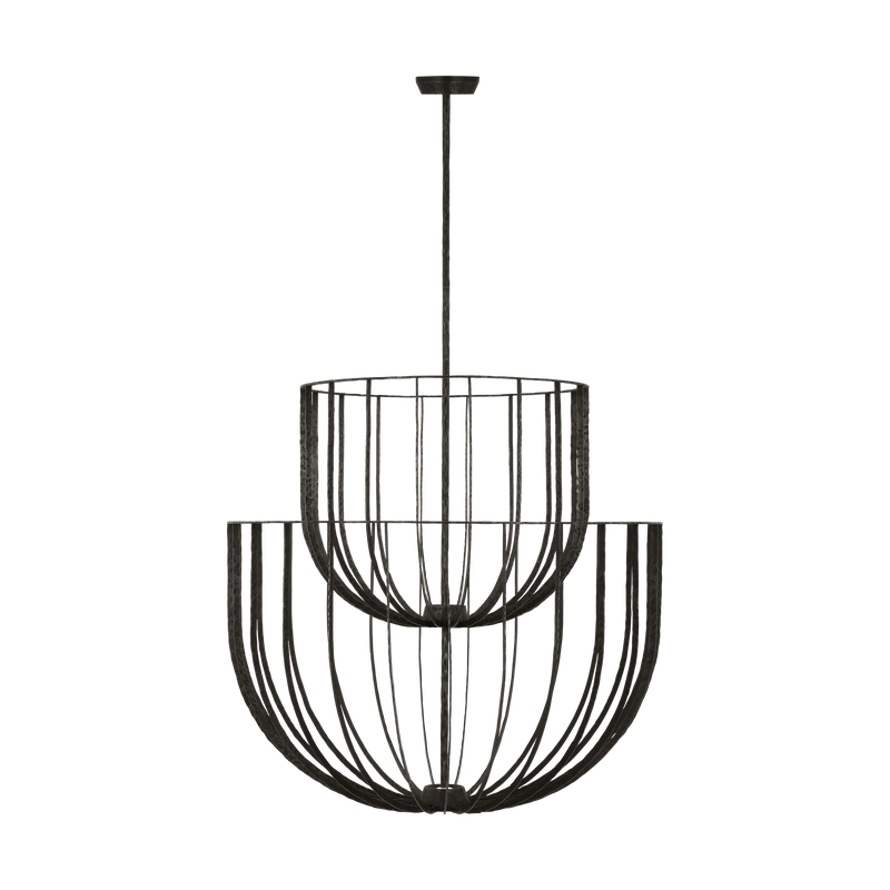 Sanchi Chandelier Aged Iron 2 Tiers By Visual Comfort Modern