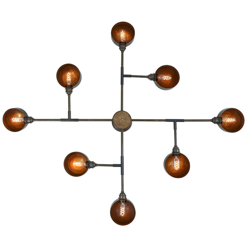 Santa-Anita 8 Arm Chandelier - Antique Brass