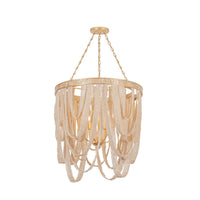 Santorini Chandelier - 6 Light in Vintage Gold Leaf by Corbett