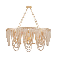Santorini Linear Suspension in Vintage Gold Leaf by Corbett