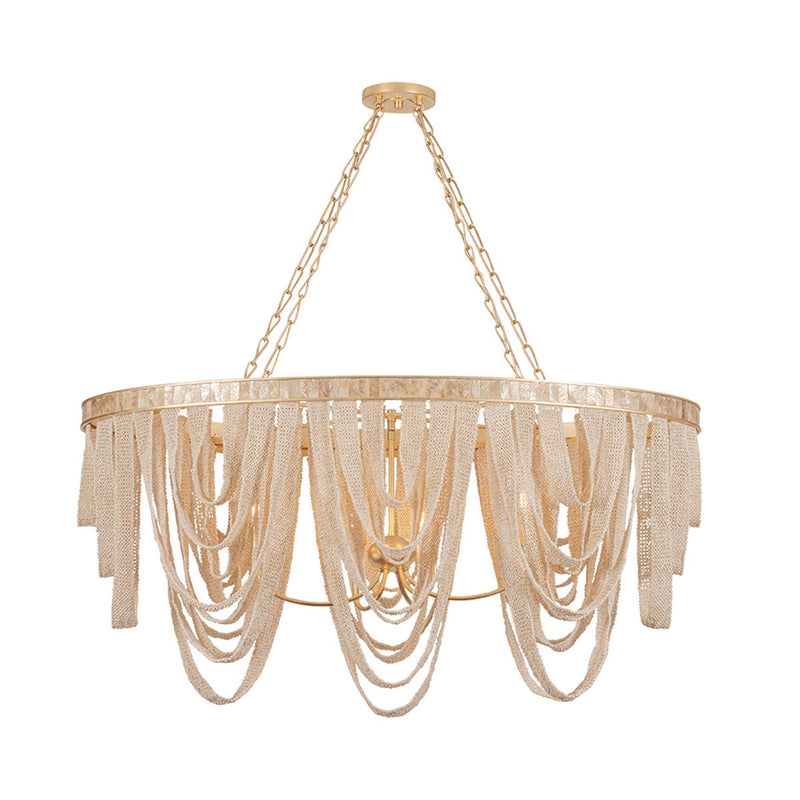 Santorini Linear Suspension in Vintage Gold Leaf by Corbett