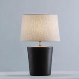 Santos Table Lamp by Geo Contemporary in Coffee, lit