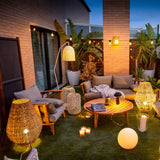 Saona Table Lamp - Indoor and Outdoor, on a terrace