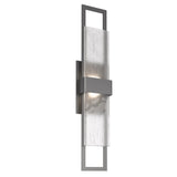 Sasha Outdoor Wall Light By Hammerton, Size: Medium, Color: Frosted Granite, Finish: Argento Grey