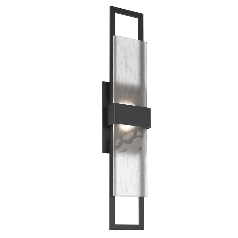 Sasha Outdoor Wall Light By Hammerton, Size: Medium, Color: Frosted Granite, Finish: Textured Black