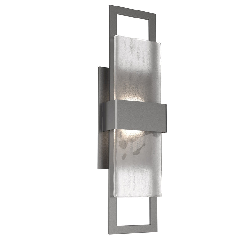 Sasha Outdoor Wall Light By Hammerton, Size: Small, Color: Frosted, Finish: Argento Grey